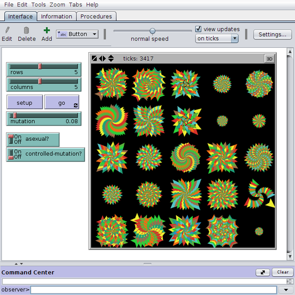 File:Screenshot-Sunflower Biomorphs - NetLogo.png