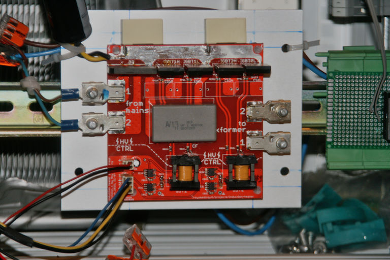 The assembled power stage board.